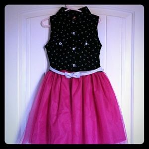 Girl dress marine anchors with belt and bow